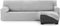 Hoes voor chaise longue met korte armleuning rechts Eysa THOR Grijs 110 x 110 x 310 cm