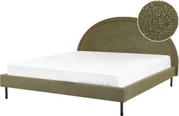 MARGUT - Bed - Groen - 180 x 200 cm - Bouclé