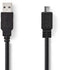 Nedis CCGW60500BK10 - USB A naar USB 2.0 micro kabel - 100 cm - Zwart