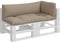 vidaXL - Palletkussens - 3 - st - stof - taupe