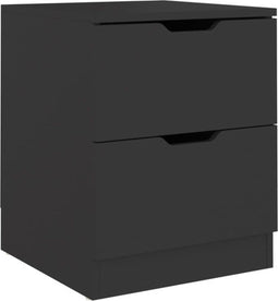 vidaXL - Nachtkastje - 40x40x50 - cm - bewerkt - hout - zwart