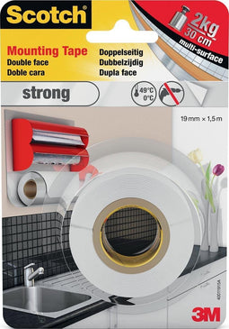 Scotch® montagetape, 40011950A, strong, 19 mm x 1.5 m