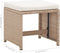 vidaXL - Tuinkrukken - 2 - st - met - kussens - poly - rattan - beige