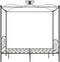 vidaXL - Hemelbedframe - metaal - grijs - 180x200 - cm