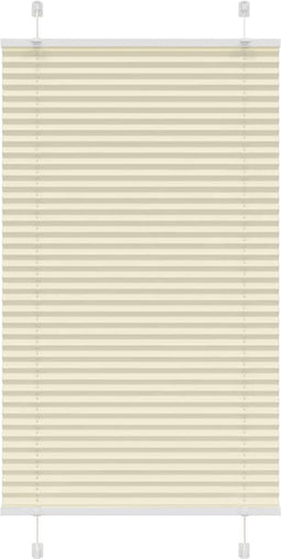 vidaXL - Plissé - rolgordijn - 75x150 - cm - stofbreedte - 74,4 - cm - polyester - crème