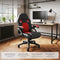 tectake® Racing bureaustoel - Gamingstoel met schommelfunctie - Ergonomische directiestoel - Zwart/rood