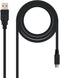Nanocable 10.01.0501 - USB A naar USB 2.0 micro - 180 cm - Zwart