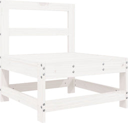 vidaXL - Tuinmiddenbank - massief - grenenhout - wit