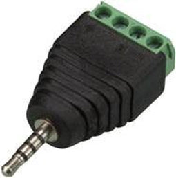 2.5 mm STEREOPLUG NAAR 4-POLIGE SCHROEFAANSLUITING (5 st.) (CD028)