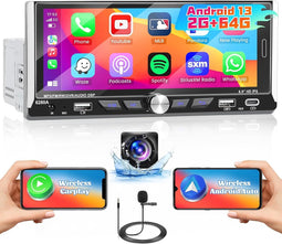 2 + 64G Android 13 Autoradio - 1 Din - 6,9 Inch Touchscreen