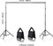 2.6m x 3m / 260cm x 300cm verstelbaar achtergrondsysteem voor fotostudio / videostudio / vloggen / met opbergtas, zandzak, buisklem en clips