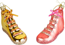 2.75 inch Glass Rose Gold Shoes Orna X 2. 5x5x10 cm kerstornament