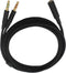 2 in 1 Audio Kabel 1.2 Meter Geschikt voor HyperX Cloud 2, Alpha, Core, Flight - 3.5mm