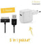 2 in 1 USB adapter 12 W oplader / Dock kabel 3meter zwart (voor iPhone 4 / 4S / iPad 1)