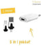 2 in 1 USB adapter 5 W oplader (wit) / Micro USB kabel 1 meter (wit) voor oa Samsung Galaxy S3 / S4 / HTC/ Blackberry