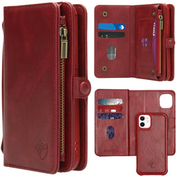 2-in-1 Wallet Bookcase voor de iPhone 12 Mini - Rood