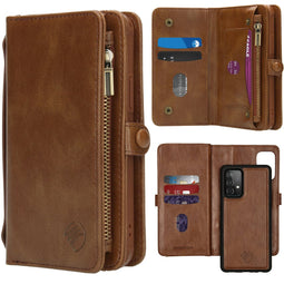 2-in-1 Wallet Bookcase voor de Samsung Galaxy A72 - Bruin