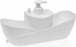 2-in-1 zeepdispenser voor het aanrecht Versa Wit Polypropyleen (11 x 26 x 10 cm)