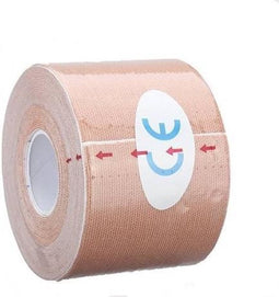 2 * Inuk Kinesiotape Sporttape Fysiotape Rol 5m*5cm | Let op: per 6 of per 12 met korting ! | Beige