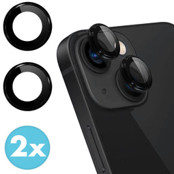 2 Pack Camera lens protector voor de iPhone 13 - Zwart