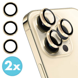 2 Pack Camera lens protector voor de iPhone 14 Pro / 14 Pro Max - Goud