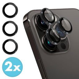 2 Pack Camera lens protector voor de iPhone 14 Pro / 14 Pro Max - Grijs