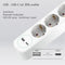 2-Pack ELRO ES303 Stekkerdoos 5-voudig met 1,5m snoer en schakelaar – 3x stopcontact + USB + USB-C – Kinderbeveiliging – randaarde stekker – max. 3680W – TÜV getest