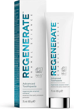 2 Pack Regenerate REG001 Geavanceerde Tandpasta – Klinisch bewezen - remineraliseert het tandglazuur voor sterke, gezonde tanden 75 mlen 75 ml
