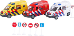 2-Play Hulpdiensten Set NL met Verkeersborden.