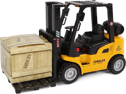 2-play Vorkheftruck Pull-back 14 Cm Geel/zwart