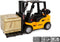 2-play Vorkheftruck Pull-back 14 Cm Geel/zwart