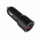 2-poorts USB-auto snellader, Type-C PD, 38 W, zwart