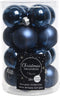 2 stuks 16 Glazen balletjes 35 mm nacht blauw