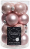 2 stuks 16 Glazen balletjes 35 mm poeder roze