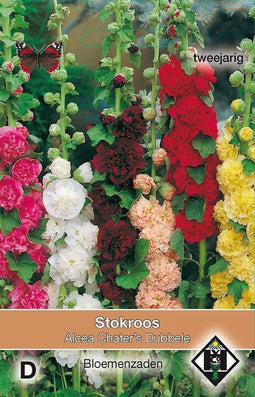 2 stuks Alcea rosea plena Chater s Dubbele