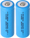 2 stuks batterij geschikt voor Duracell zonnelithiumfosfaat batterij 18500 Li-FePo4 met 3,2 volt en 1000mAh, 17,5x48mm