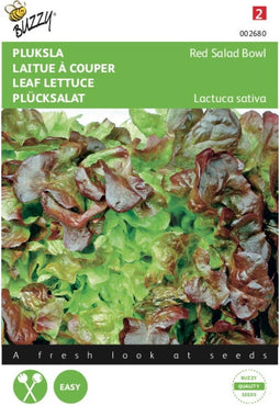 2 stuks - Buzzy - Red Salad Bowl Rode Eikenbladsla