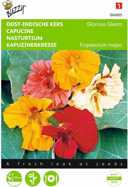 2 stuks - Buzzy - Tropeaolum majus Glorious Gleam Dubbelbl.