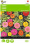 2 stuks - Buzzy - Zinnia elegans Liliput Pompon Dubbelbl. Gemengd