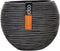 2 stuks - Capi Europe - Vaas bol II rib 12x9 zwart