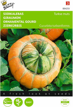 2 stuks Cucurbita, Sierkalebas Turkse muts