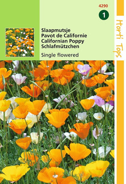 2 stuks - Hortitops - Eschscholtzia Californica Enkelbl. Gemengd