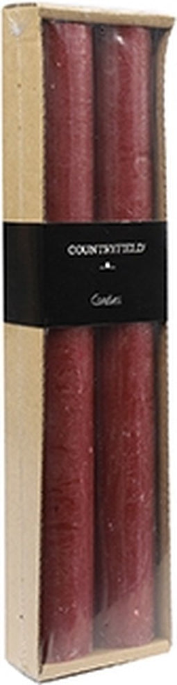 2 stuks Non-Branded Kaarsen Vela 25 cm Wax Rood