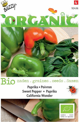 2 stuks Organic Paprika California Wonder (Skal 14275)