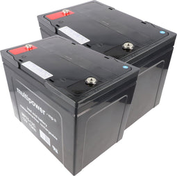 2 stuks PB loodaccu geschikt voor senioren mobiele elektromobiel AS E 450 F, 12V 77Ah lood AGM E450F