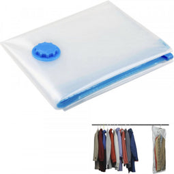 2 stuks Vacuümzakken met kleding hanger - Vacuum Kleding Opbergzakken - transparant - ruimte besparen - vacuumzak voor reizen - voorjassen en kleding - 70x145 -