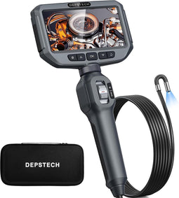 2-weg 210° draaibare endoscoopcamera met licht - DEPSTECH 6,2 mm - 5 inch IPS-inspectiecamera - 2MP endoscoop met beweegbare kop