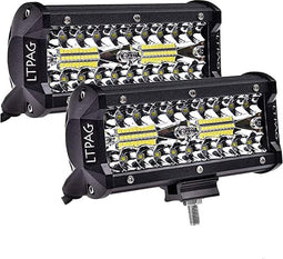 2 X 240W LED Offroad WerklampLTPAG 7 Inch 20000lm Werklampen LED Extra Verlichting Auto 12v 24v Achteruitrijlichten IP68 Mistlampen Universeel Voor Vrachtwagens Aanhangwagens Tractoren Suv Atv Offroad