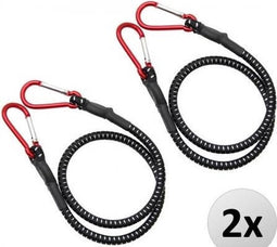 2 x Bagagespin - Karabijnhaak 100x10mm - Zwart