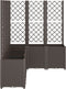 vidaXL - Plantenbak - met - latwerk - 160x120x140 - cm - polypropeen - bruin